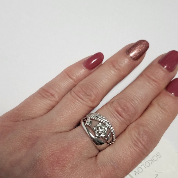 Silver ROSE🌹 ring size 7.5 - Picture 12 of 12